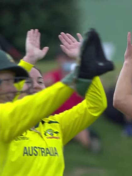 WICKET: Dar gets forward but edges to slip