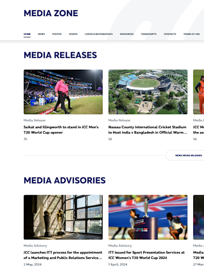 Online Media Zone for ICC Men’s T20 World Cup 2024