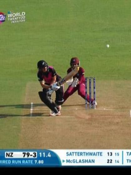 Sara McGlashan Innings for New Zealand V West Indies Video ICC Womens WT20 2016