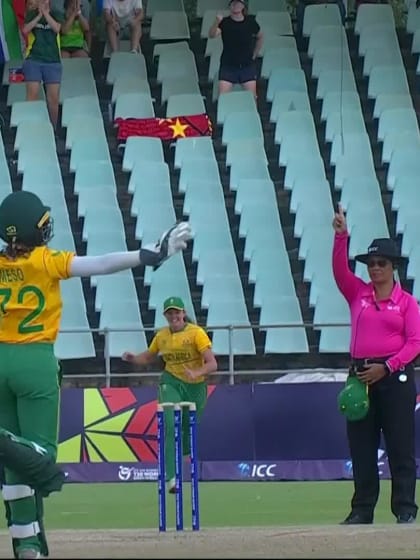 Wicket-Emma-Walsingham-South-Africa-U19s-Women v Scotland-U19s-Women ICC U19W T20WC 2023