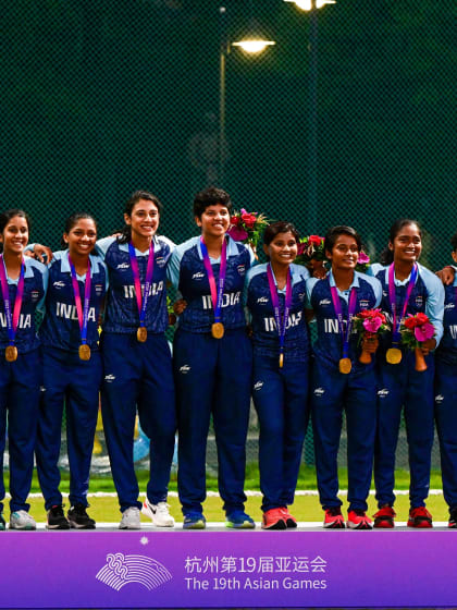 India clinch their first-ever Gold medal in cricket at the Asian Games