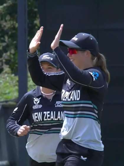 I Vaghela with a Batting vs New Zealand Women Under-19