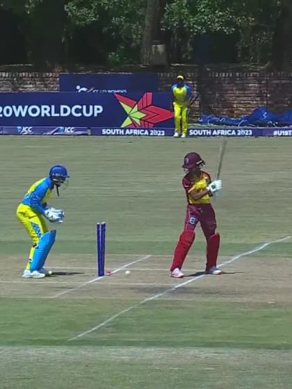 Wicket-Trishan-Holder-West-Indies-U19s-Women v Rwanda-U19s-Women ICC U19W T20WC 2023