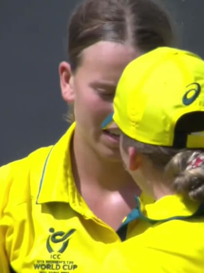 B Harricharan with a Batting vs Australia Women Under-19