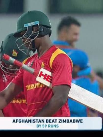 Tendai Chatara Wicket Fall ZIM V AFG Video ICC WT20 2016