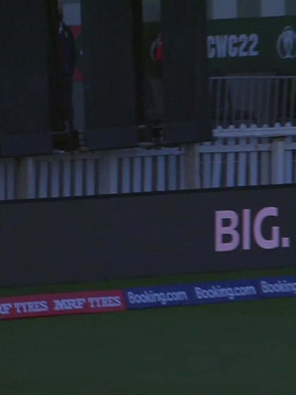 SIX: McGrath hits it high over the bowler