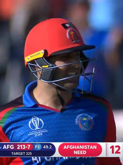 CWC19: IND v AFG - Nabi caught at long-on for 52