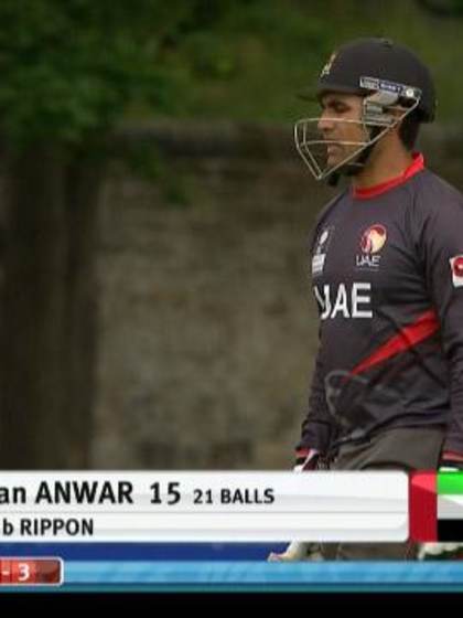 Shaiman Anwar Wicket – UAE vs NED