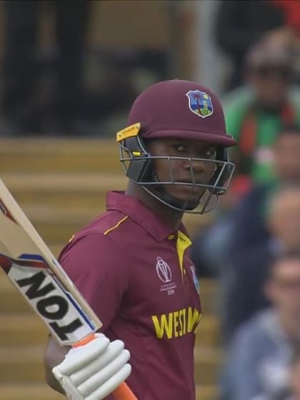 CWC19: WI v BAN - Evin Lewis fifty highlights