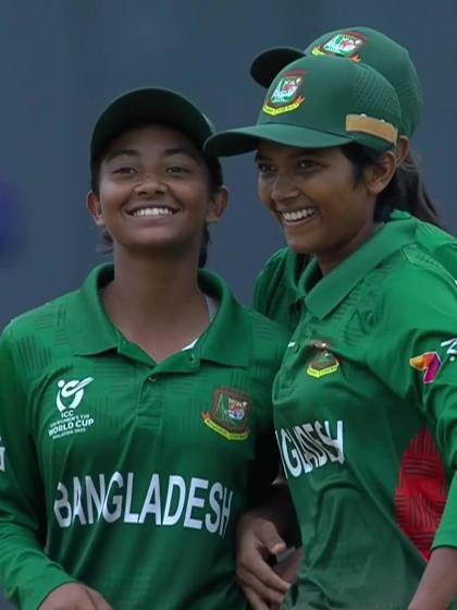 J Claxton with a Batting vs Bangladesh Women Under-19