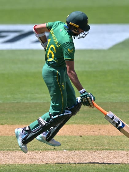 Wicket - Keshav Maharaj - South-Africa v Netherlands ICC T20WC 2022