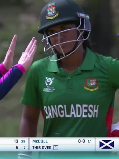 S Islam with a Batting vs Scotland Women Under-19