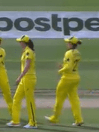 Ellyse Perry with two crackers in two balls