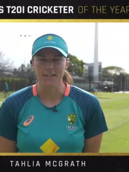 Tahlia McGrath accepts ICC Women’s T20I Cricketer of the Year 2022 award