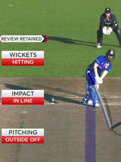 Wicket: Tahuhu traps Deepti Sharma in front