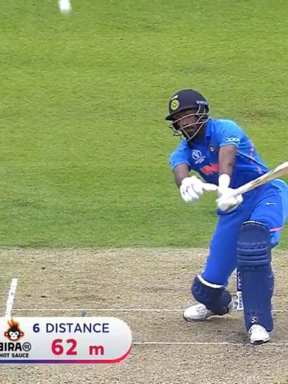 CWC19: IND v PAK - Pandya edges a one-handed six
