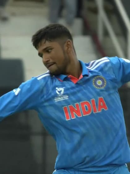 Rafael Macmillan with a Batting vs. India