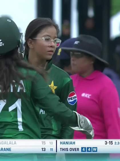 S Sagalala with a Batting vs Pakistan Women Under-19