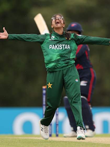 Haniah Ahmer on target with a brilliant yorker | U19WC 2025