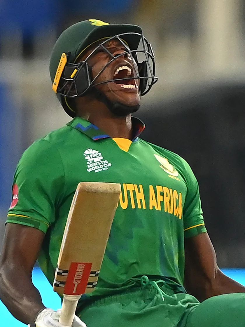 Logo of Kagiso Rabada of South Africa celebrates following the ICC Men's T20 World Cup match between South Africa and Sri Lanka 1920x1080
