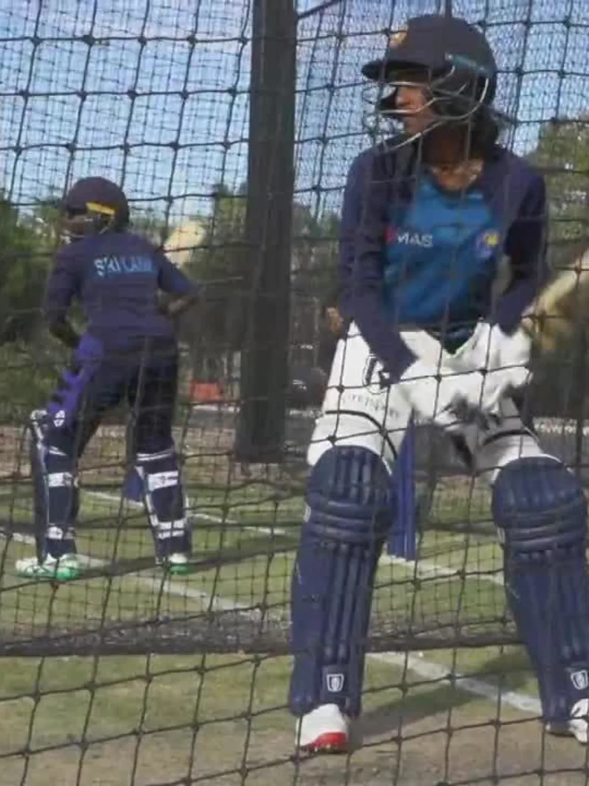 Logo of WT20WC: At the nets – Sri Lanka's Harshitha Madhavi