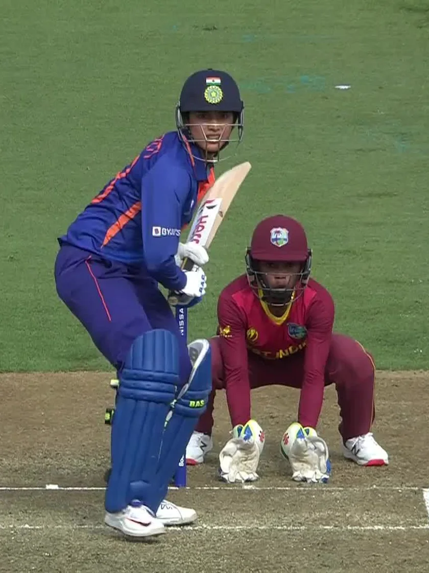 Logo of Smriti Mandhana completes blistering century